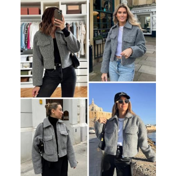 Stylish Wyeysyt Women's Wool Bomber Jacket for Winter Fashion