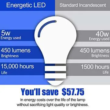 Energetic A19 LED Light Bulbs - 24 Pack, 40W Equivalent