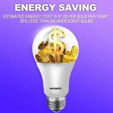 Energetic A19 LED Light Bulbs - 24 Pack, 40W Equivalent