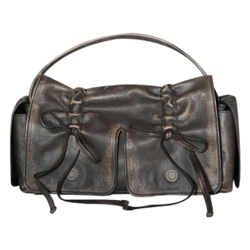 Stylish Juoxeepy Vintage Y2K Faux Leather Handbag