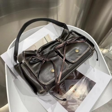 Stylish Juoxeepy Vintage Y2K Faux Leather Handbag