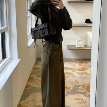 Stylish Juoxeepy Vintage Y2K Faux Leather Handbag