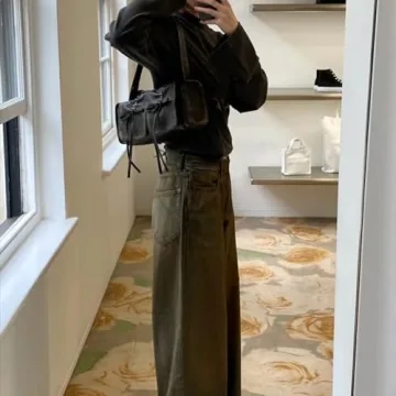 Stylish Juoxeepy Vintage Y2K Faux Leather Handbag