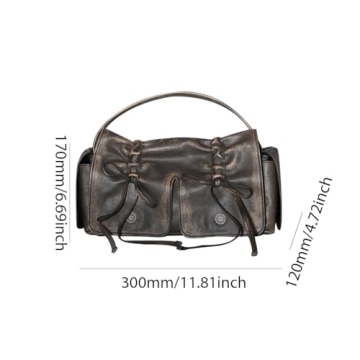 Stylish Juoxeepy Vintage Y2K Faux Leather Handbag