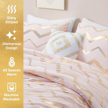 Codi Girl Queen/Full Comforter Set - Pink/Rose Gold