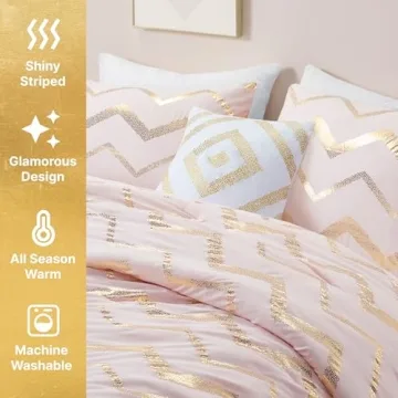 Codi Girl Queen/Full Comforter Set - Pink/Rose Gold