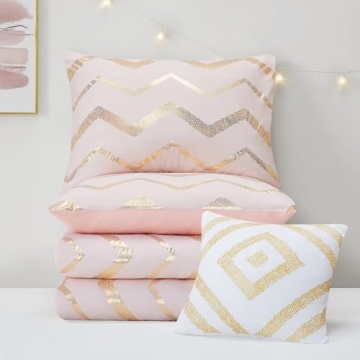 Codi Girl Queen/Full Comforter Set - Pink/Rose Gold