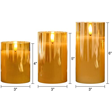GenSwin Real Wax Flameless Candles with Remote and Timer