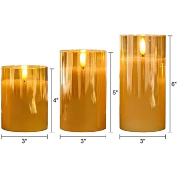 GenSwin Real Wax Flameless Candles with Remote and Timer