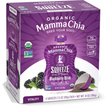Mamma Chia Blackberry Bliss Snack Pouches, Organic & Vegan