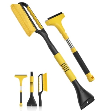 AUTOWN 2 Pack 27" Snow Brush and Ice Scraper for Car Windshield, 3-in-1 Ice Scraper & Snow Brush & W...