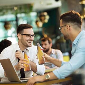 Chef’s Star 16 Oz Empty Beer Bottles, Swing Top Glass Bottles, Flip Top Glass Bottle with Caps, Fermentation Home Brewing Kombucha Beer and Coquito, with Brush and Funnel, Clear, Set of 12