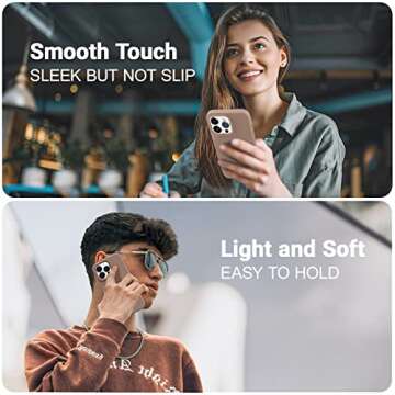 AOTESIER Shockproof Designed for iPhone 14 Pro Max Case, [Food Grade Silicone] [Military Drop Protec...