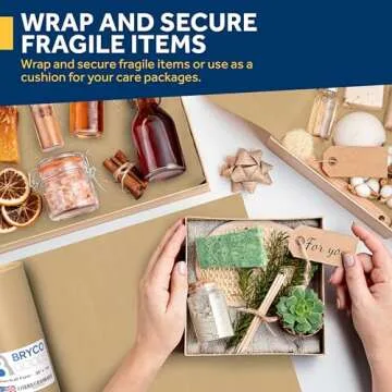 Large Brown Kraft Paper Roll - 36" x 1200" (100 ft) - Made in USA - Ideal for Gift Wrapping, Packing, Moving, Postal, Shipping, Parcel, Wall Art, Crafts, Bulletin Boards, Floor Cover or Table Runner