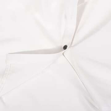 Sedrinuo Women Sexy Long Sleeve Ruched Dress Tie Front Button Up Loose Maxi Dresses White