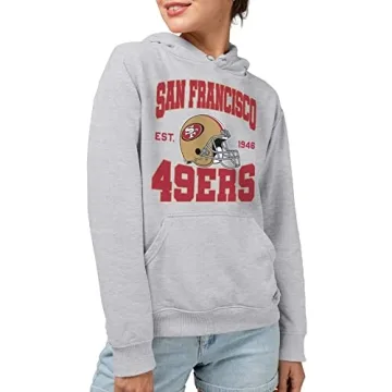NFL 49ers Unisex Adult Helmet Fleece Hoodie - Small