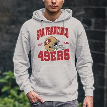NFL 49ers Unisex Adult Helmet Fleece Hoodie - Small