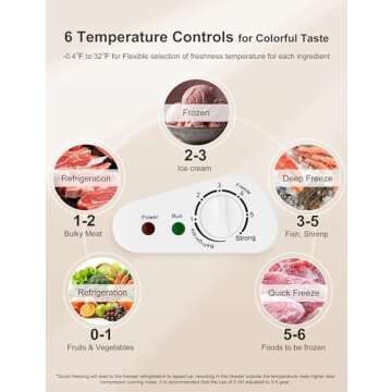 Bodacious 3.5 cuft Chest Freezer - Compact, Energy-Efficient & Quiet Mini Deep Freezer with Removable Baskets for Apartments, RVs, and Garages