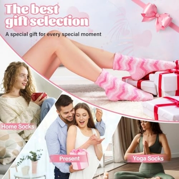 Women's Fuzzy Socks - Cozy Fleece Winter Cabin Slippers