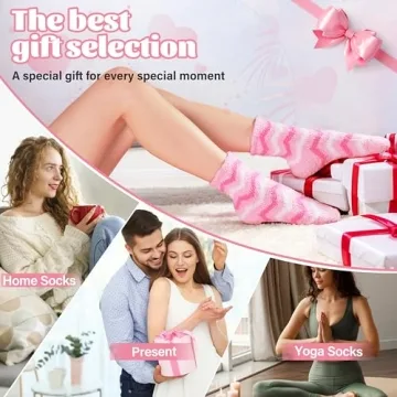 Women's Fuzzy Socks - Cozy Fleece Winter Cabin Slippers