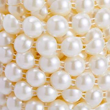 Pearl Strings for Crafts - Elegant 10mm White Garland