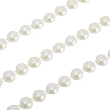Pearl Strings for Crafts - Elegant 10mm White Garland