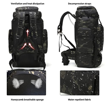W WINTMING 70L Hiking Backpack for Outdoor Adventures