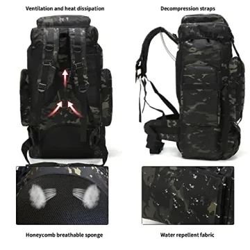 W WINTMING 70L Hiking Backpack for Outdoor Adventures