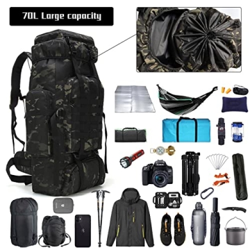 W WINTMING 70L Hiking Backpack for Outdoor Adventures