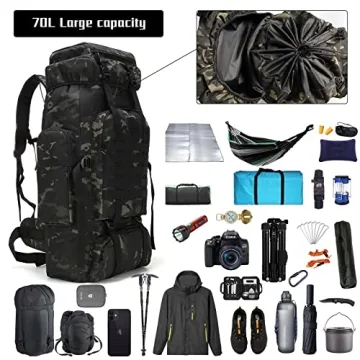 W WINTMING 70L Hiking Backpack for Outdoor Adventures