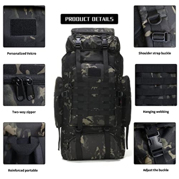 W WINTMING 70L Hiking Backpack for Outdoor Adventures