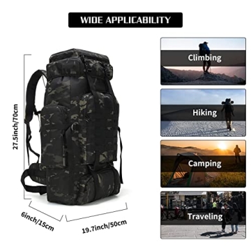 W WINTMING 70L Hiking Backpack for Outdoor Adventures