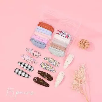 Girl Hair Clips Floral Print Toddler Hair Clips Non Slip Wrapped Snap Hairpins for Kids Barrettes Hair Accessories for Baby Toddler Girls