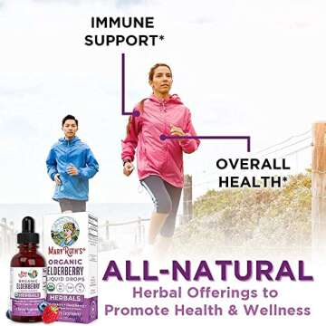 Elderberry Syrup | USDA Organic Elderberry | Sugar Free Adults & Kids Immune Support Supplement for Ages 1+ | Clean Label Project Verified, Vegan, Non-GMO, Gluten Free | 1 Fl Oz (2 Pack)