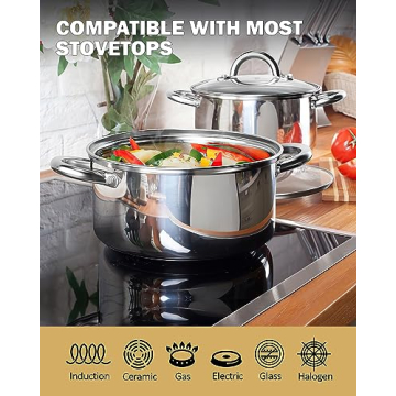 Cook N Home 16 Quart Stockpot with Lid Essential Cookware