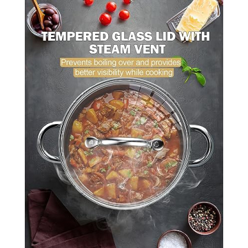 Cook N Home 16 Quart Stockpot with Lid Essential Cookware