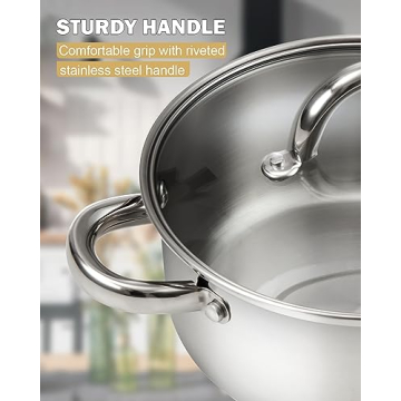 Cook N Home 16 Quart Stockpot with Lid Essential Cookware
