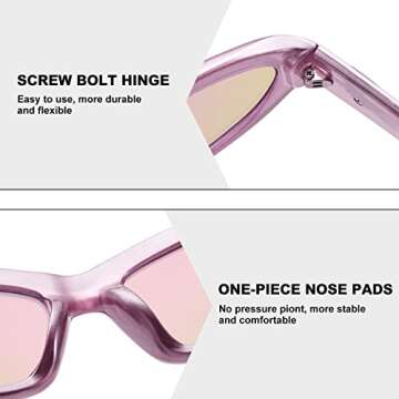 LIKSMU Wrap Around Fashion Sunglasses for Women Men Trendy Futuristic Oval Shades Y2K Sun Glasses 100% UV Protection Pink Mirrored Lens and Pink Frame