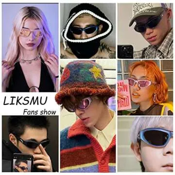 Trendy LIKSMU Wrap Around Fashion Sunglasses for Everyone