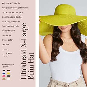 San Diego Women's Ultrabraid Extra Large Brim Sun Hat