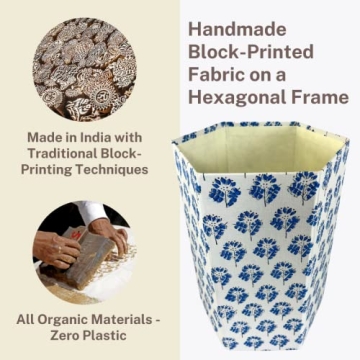 Fern Trail Decorative Waste Basket - Eco Friendly & Stylish