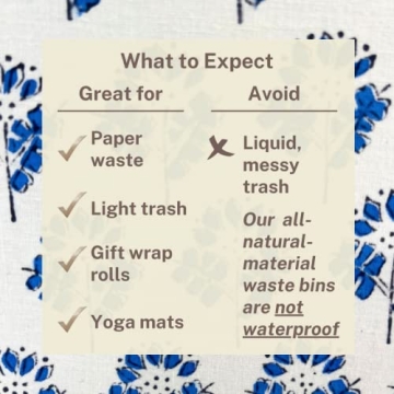 Fern Trail Decorative Waste Basket - Eco Friendly & Stylish