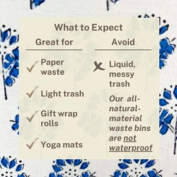 Fern Trail Decorative Waste Basket - Eco Friendly & Stylish