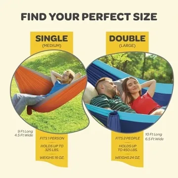 Durable Hammock 400 lb Capacity for Camping & Relaxation