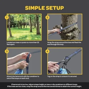 Durable Hammock 400 lb Capacity for Camping & Relaxation