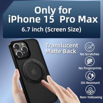 X-level 360° Magnetic Ring Case for iPhone 15 Pro Max