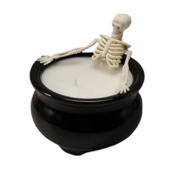 MSUIINT Halloween Skeleton Candle Decoration - Gothic Home Decor