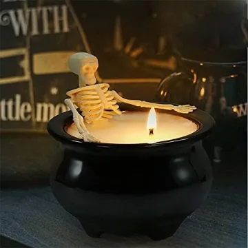 Halloween Skeleton Candle Decoration for Spooky Atmosphere