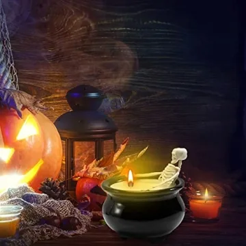 Halloween Skeleton Candle Decoration for Spooky Atmosphere