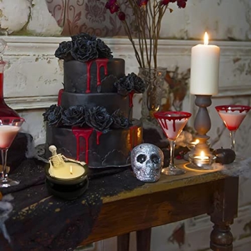Halloween Skeleton Candle Decoration for Spooky Atmosphere